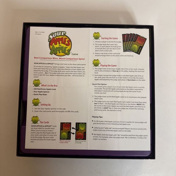 Mattel‎ SOUR APPLES TO APPLES GAME Target Exclusive 2010 New Open Box Family Fun - Picture 6 of 9